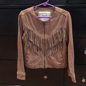 Abercrombie Kids Suede Fringe Jacket ( size 5/6)